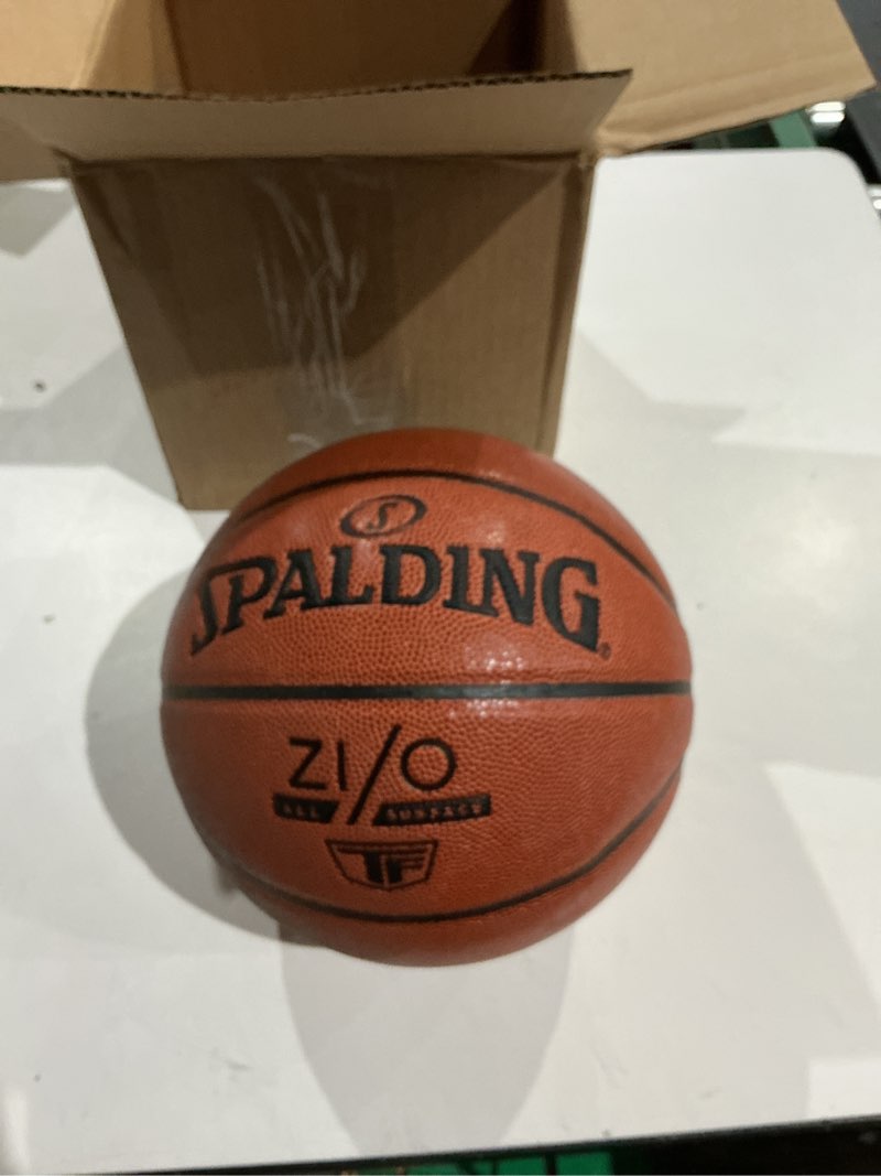 Condition photo showing Good Condition for spalding indoor outdoor basketballs | all surface composite cover | sizes 29.5", 28.5", 27.5" size 7, 29.5" zi/o tf - brown