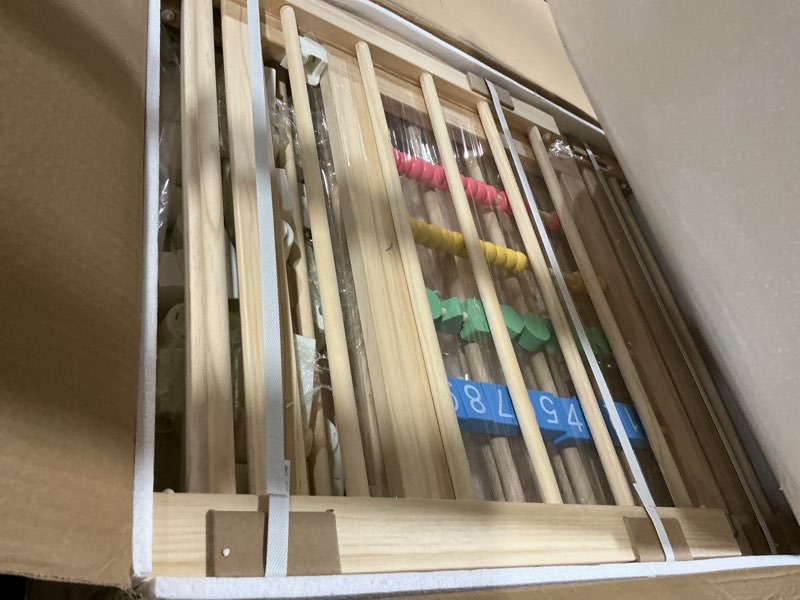 Condition photo showing Good Condition for Wooden Baby Playpen 50 × 50 Inches, Foldable Playpen Fence with Cute Digital Blocks & Storage Bag, Wooden Baby Gate, Multi-Shape Play Yard for Babies and Toddlers Indoor Outdoor