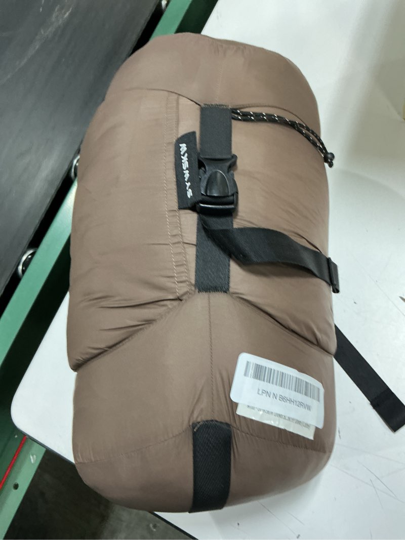 Condition photo showing Good Condition for ultralight down sleeping bag with pillow,15°f 32°f 46°f sleeping bag for women,men,youth backpacking,hiking and camping outdoor with 680fp duck down coffee down?500g filling?