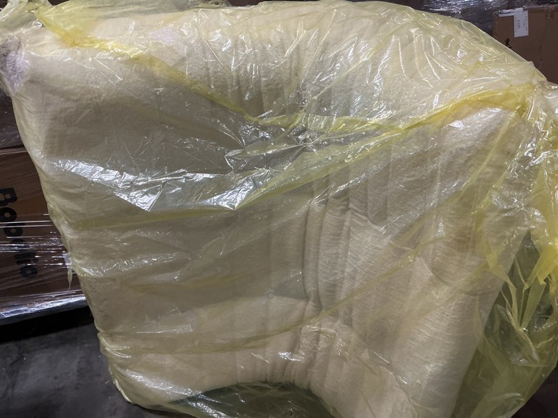 Condition photo showing As Is for Bean Bag Chair for Adults, Oversized Loveseat Fireside Chair Comfy Bean Bag Couch, 2 Seater Lazy Sofa Couch Memory Foam Floor Chair Loveseat for Living Room, Bedroom Apartment Office (Beige) Beige Loveseat