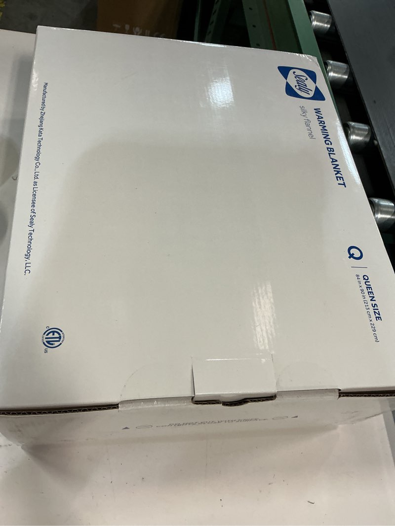 Condition photo showing New/Like New for Sealy Electric Blanket Queen Size, Flannel Heated Blanket with 10 Heating Levels & 1-12 Hours Auto Shut Off, Fast Heating Warm Blanket, Machine Washable, Beige, 84 x 90 Inch Beige Queen Size 84" x 90"