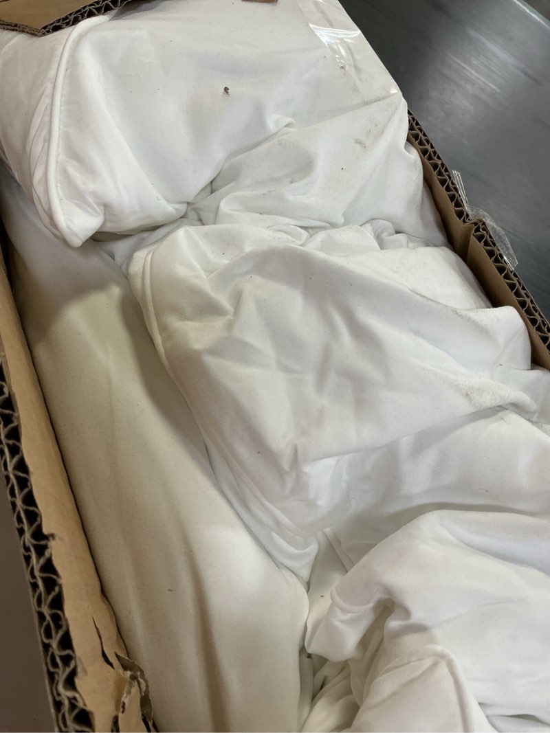 Condition photo showing As Is for ugg danielle cooling pillow standard size hypoallergenic down alternative luxury hotel bed pillow for stomach back or side sleeper with washable cover for queen full or twin, 20-inch x 28-inch, white