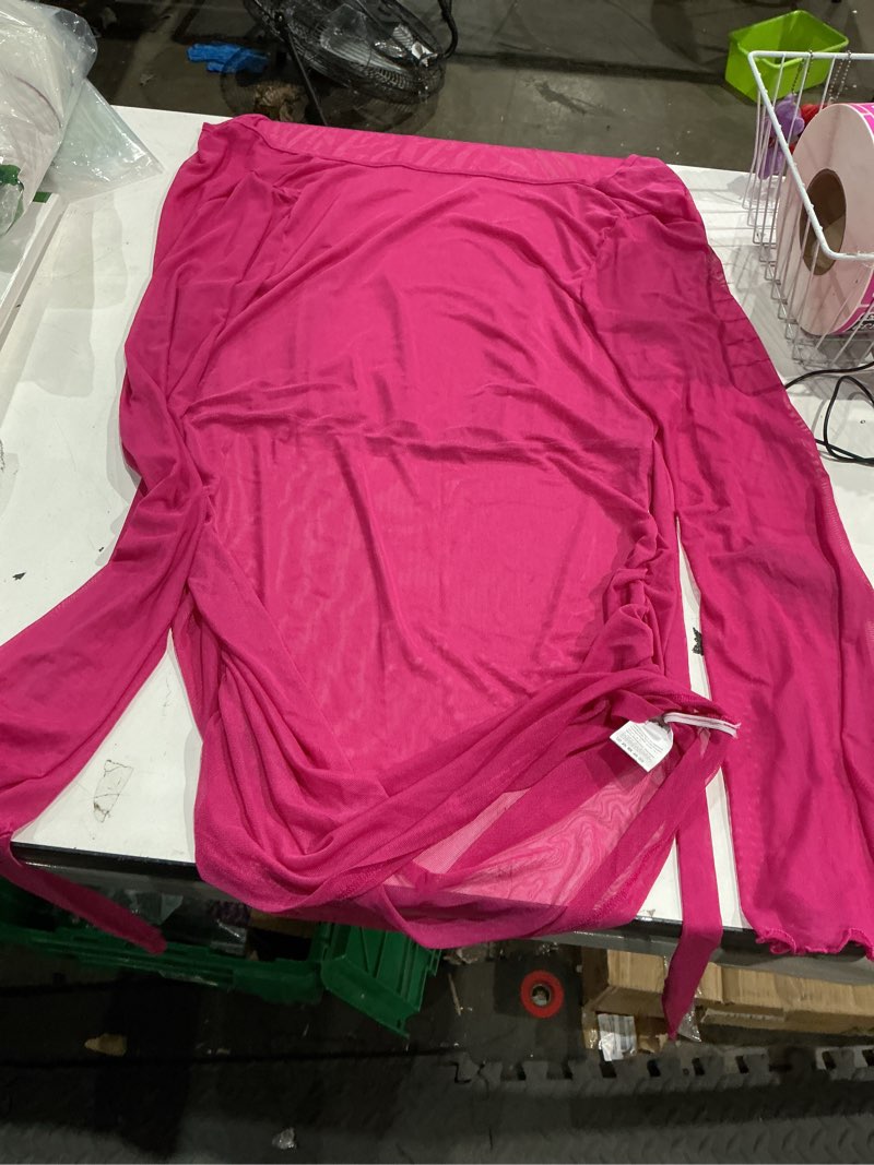 Condition photo showing As Is for nice fitted maxi deep plunge neckline with cutouts on the sides. size xl