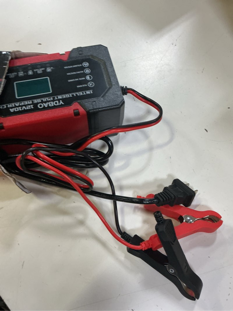 Condition photo showing Good Condition for battery charger 10a 12v fully automatic smart car battery charger with lcd display & temperature compensation for car motorcycle vans black