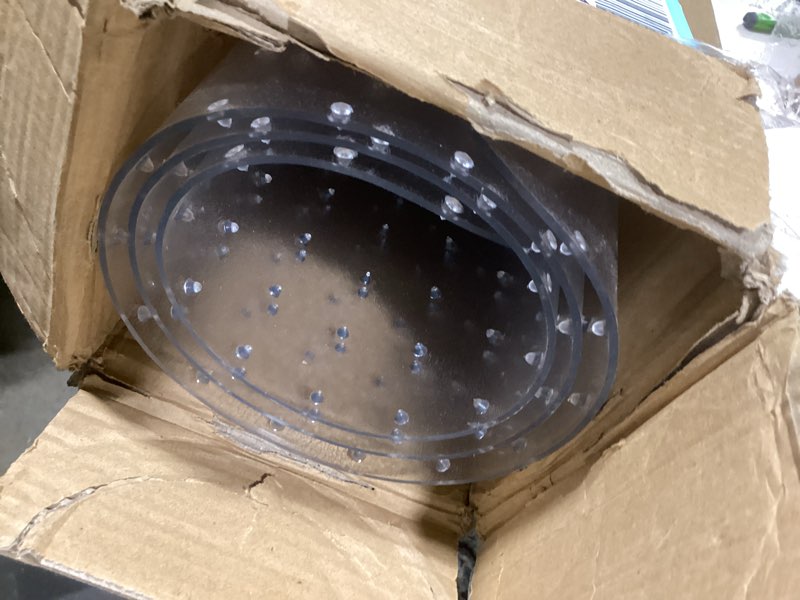 Condition photo showing Good Condition for Office Chair Mat for Carpets, Clear Computer Desk Chair Mat for Low Carpeted Floors, Thick and Sturdy Carpet Protector, Easy Glide and Flat Without Curling(30'' x 48'' Rectangle) 48" X 30" Rectangle