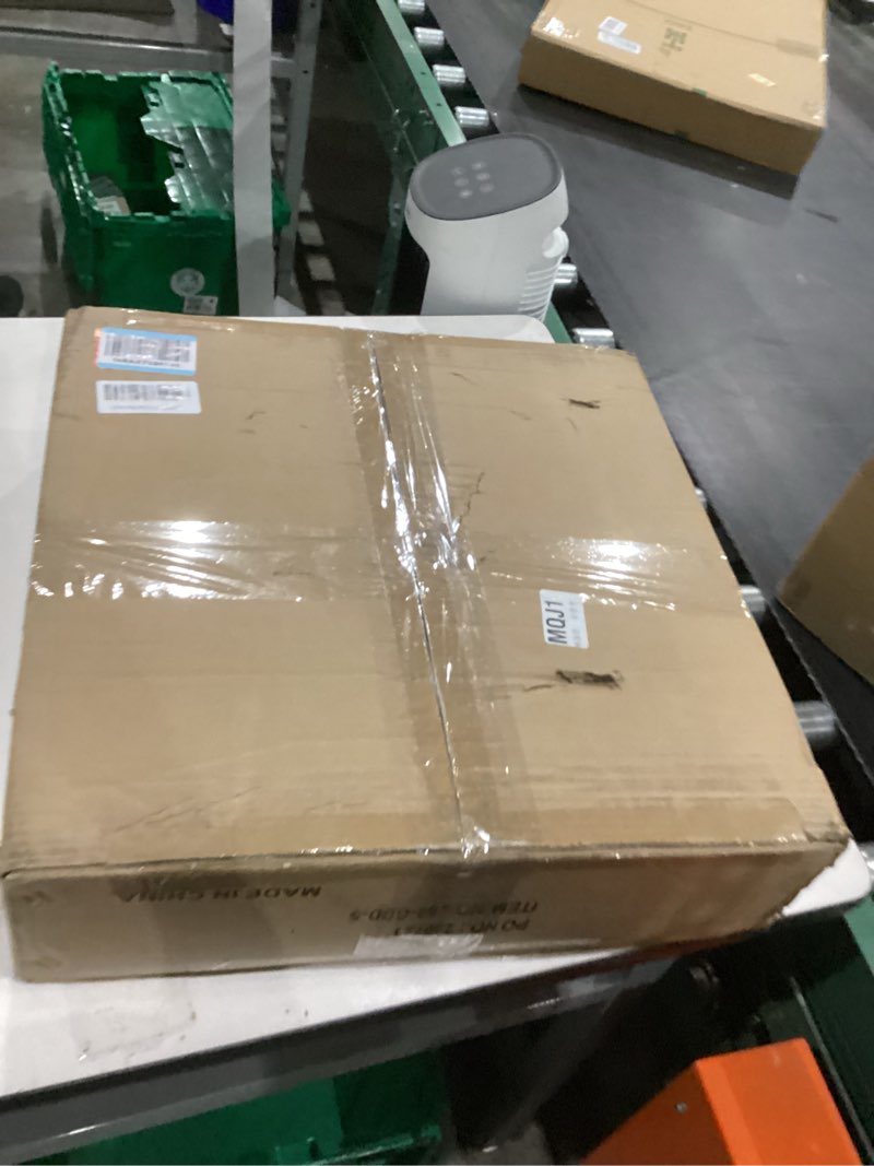 VANZARLA Rustic Modern Chandelier for Entryway, Dining Room Chandelier with Off-White Fabric Shade, 