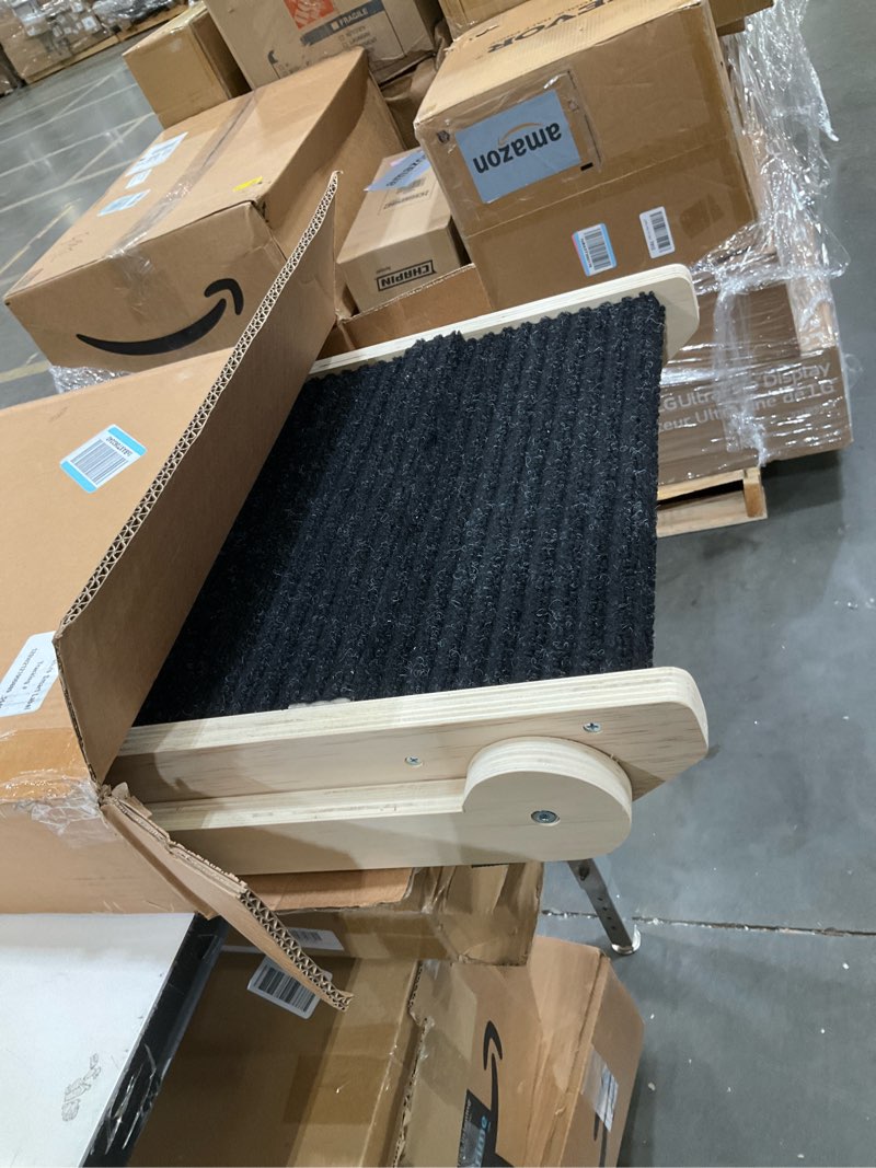 Condition photo showing Good Condition for dog ramp for bed - foldable small to large dog ramp for couch - 6 adjustable height from 12" to 24" - stairs with high traction mat - wooden portable ramp for dogs to get on bed couch car up to 200lbs