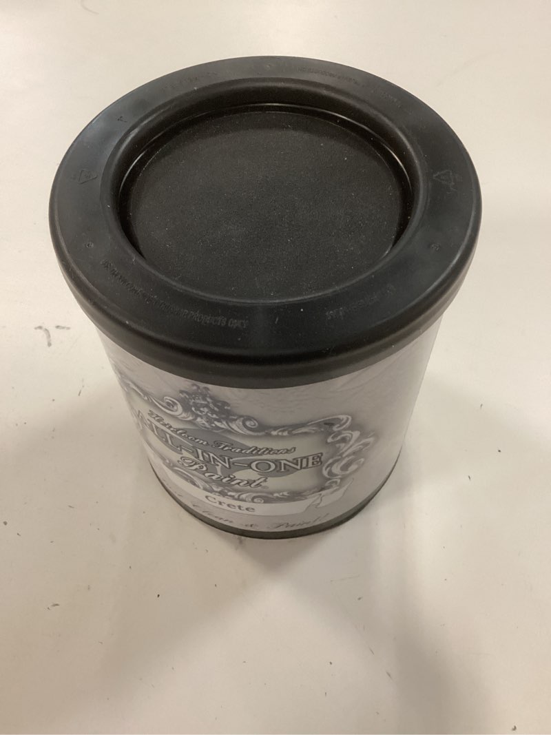 Condition photo showing New/Like New for all-in-one paint by heirloom traditions, crete (olive green), quart - durable cabinet and furniture paint. built in primer and top coat, no sanding needed. includes our 30 featured color card. 32 fl oz (pack of 1) crete