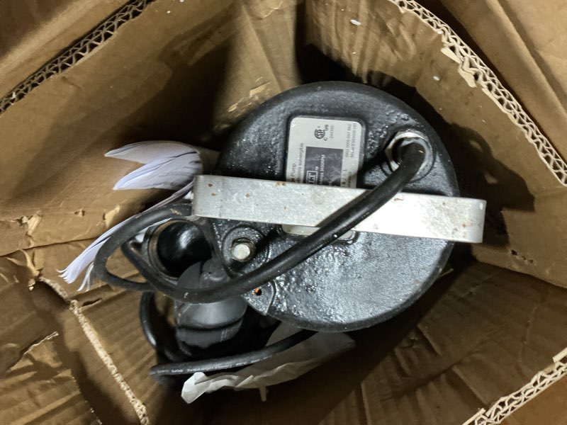 Condition photo showing As Is for used 3/4 hp sewage ejector pump