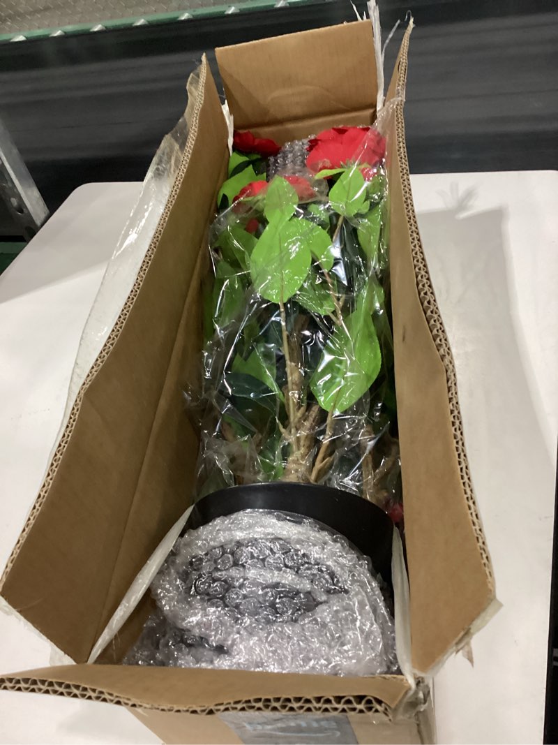 Condition photo showing New/Like New for Romantic Season 2FT Red Artificial Camellia Tree 2Pack, Faux Camellia Plant Fake Potted Camellia Flower Tree for Modern Home Office Living Room Floor Décor Red 2FT