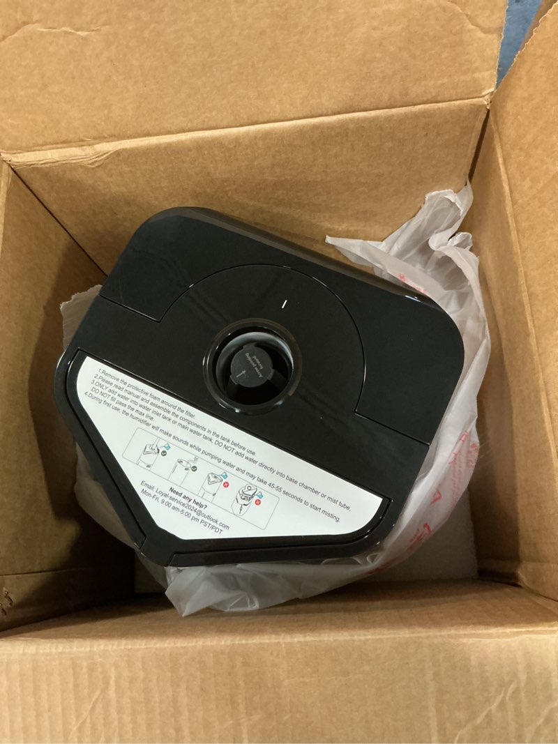 Condition photo showing Good Condition for 5Gal Humidifiers for Bedroom Large Room up to 2800ft², APP/Remote Control, 60H Supersized Cool Mist Humidifier with Auto 180°Mist Tube, 24H Timer, Top Fill Humidifiers for Home Office Bedroom Plants Black