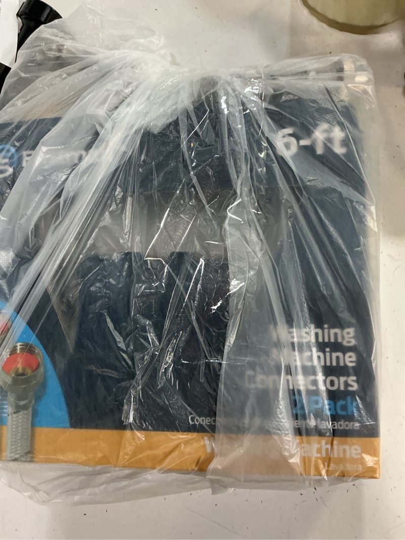 Condition photo showing Good Condition for eastman 2-pack 6-ft 3/4-in fht inlet x 3/4-in fht outlet stainless steel washing machine connector