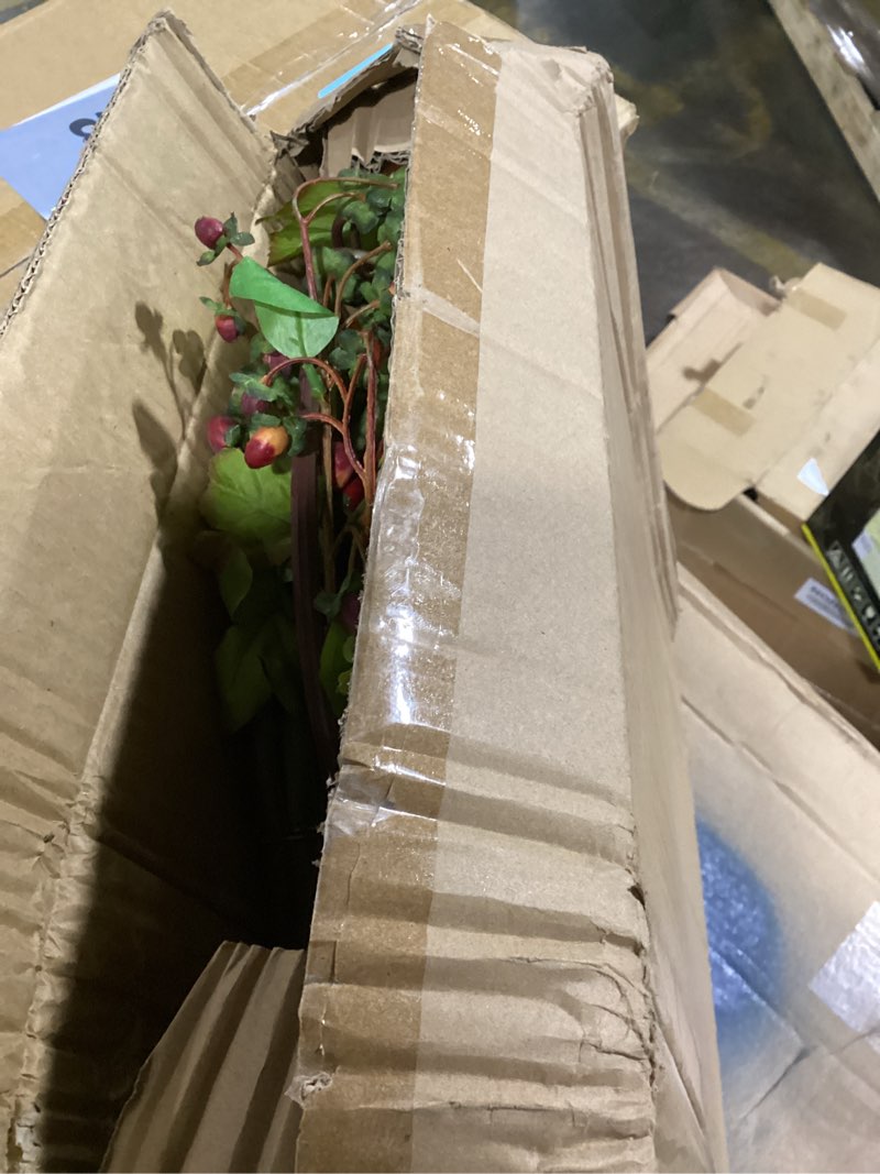 Condition photo showing Good Condition for 22 inch fall wreaths for front door, soomeir artificial autumn wreath with peonies sunflowers pumpkin berries, door hydrangea wreath for outside halloween thanksgiving, outdoor decor