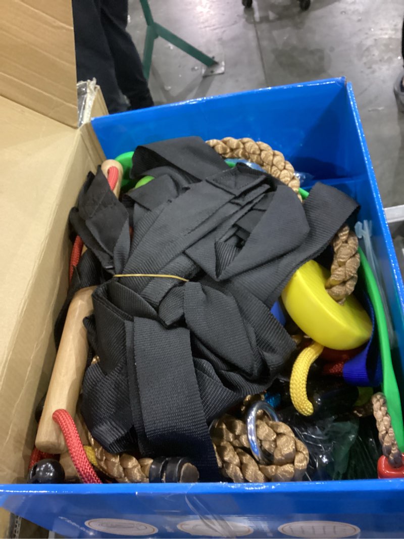 Hyponix Ninja Obstacle Course for Kids – 2 x 60 ft Slacklines with 13 Weatherproof Obstacles – Monke