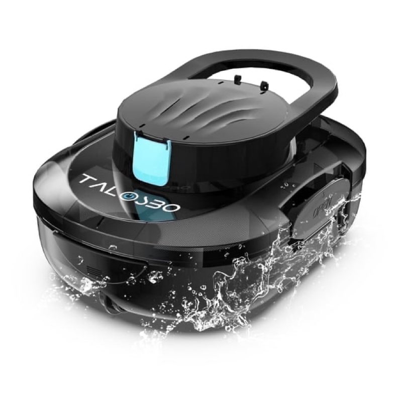 talosbo talosbo s1 pro cordless robotic pool vacuum cleaner, automatic cleaning for flat inground& above-ground pools, 120 min runtime