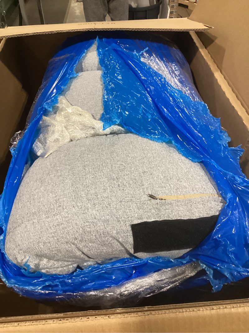 Condition photo showing Good Condition for H.VERSAILTEX Super Stretch Individual Seat Cushion Covers Sofa Covers Couch Cushion Cover Slipcover Sets Thick Jacquard Textured Twill Fabric (3 Piece Sofa Cushion Covers, Grey) 3 Cushion Sofa Grey (similar not exact)