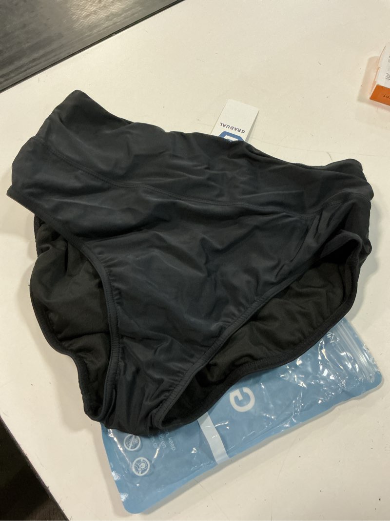 Condition photo showing Good Condition for g gradual women's high waisted bikini bottoms tummy control swim bottom full coverage bathing suit swimsuit bottoms for women large black