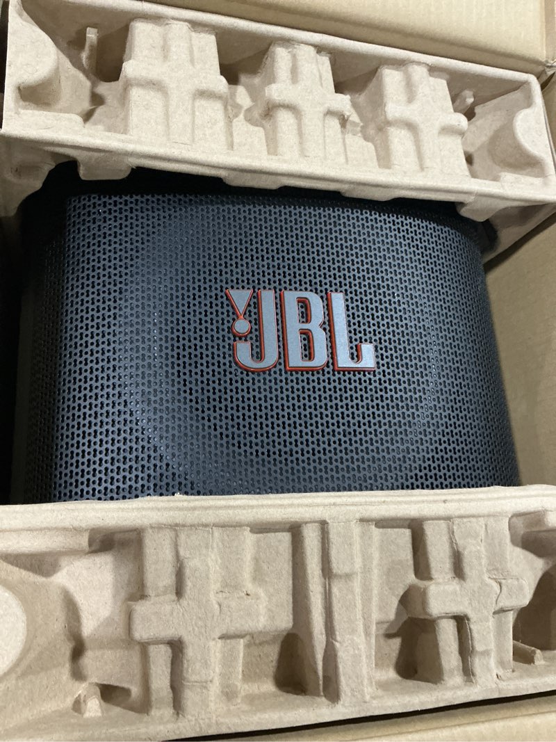 Condition photo showing New/Like New for working verified jbl partybox encore 2 portable party speaker with 2 mics