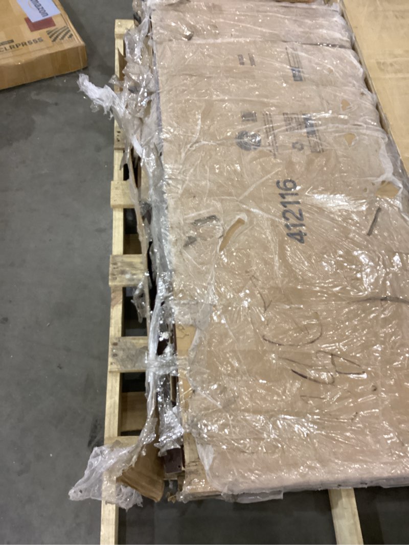 Condition photo showing As Is for Sauder Palladia Computer Desk with Drawers, Home Office Desk with File Cabinet Storage Drawer, Cable Management, Keyboard Tray, in Select Cherry Finish