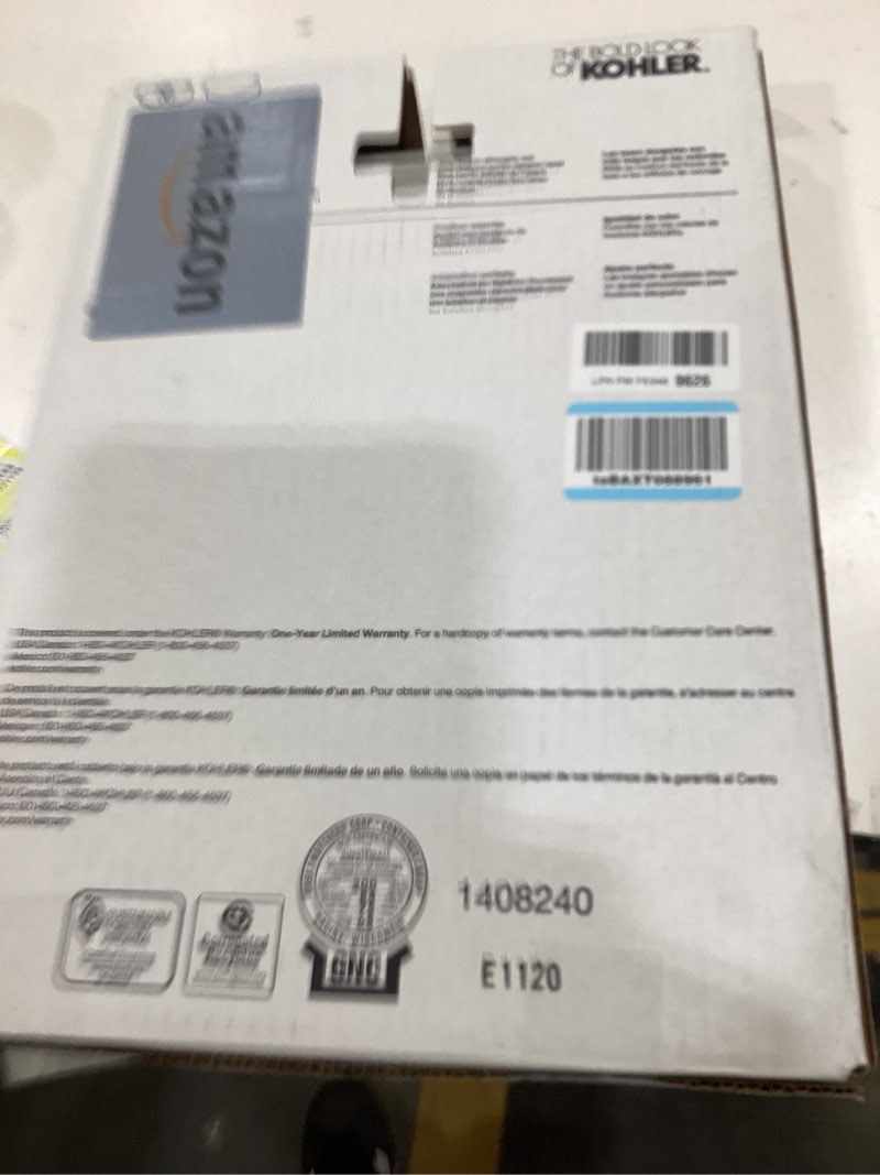 Condition photo showing New/Like New for KOHLER 4636-RL-0 Cachet ReadyLatch Elongated Toilet Seat Slow Close, Soft Close Toilet Seat Quiet Lid, Contoured Grip-Tight Bumpers Installation Hardware, Apartment Essentials, White White Elongated Ready Latch