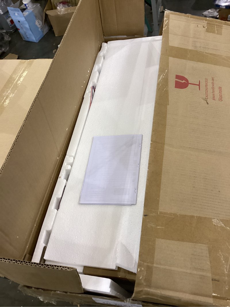 Condition photo showing New/Like New for Glass display cabinet 65” tall white