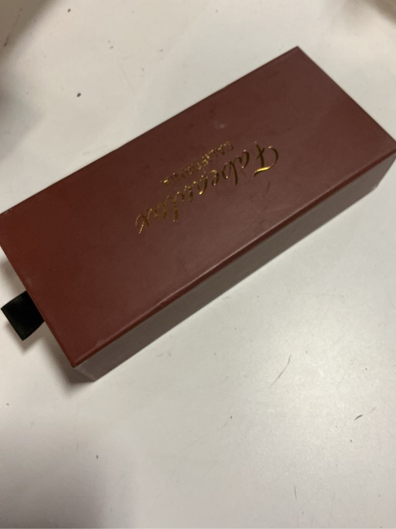 Condition photo showing New/Like New for Premium Clear Round Blue Light Blocking Glasses with Wood Temple, Clip-On Compatible Frame, Unisex Design Gold Amber Orange Night Blue Blocker