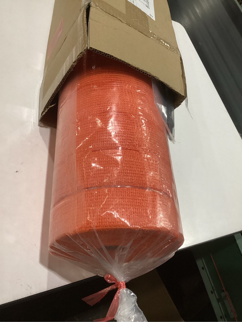 Condition photo showing Good Condition for 4'x100' safety fence, orange plastic mesh roll, temporary construction fence for construction isolation, snow fencing, driveway marking, crowd control, and high-visibility warning
