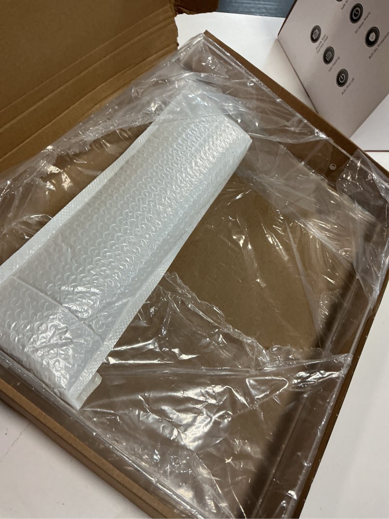 Condition photo showing Good Condition for Clear Acrylic Serving Tray with Handles Large Ottoman Food Decorative Tray for Coffee Table Tea Fruit Snack Kitchen Bar Platter, 17x13’’