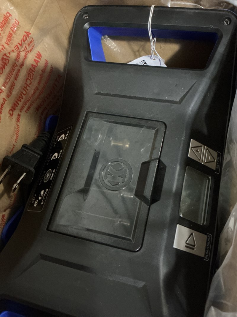 Condition photo showing As Is for possibly incomplete kobalt air inflator (power source: car/electric )