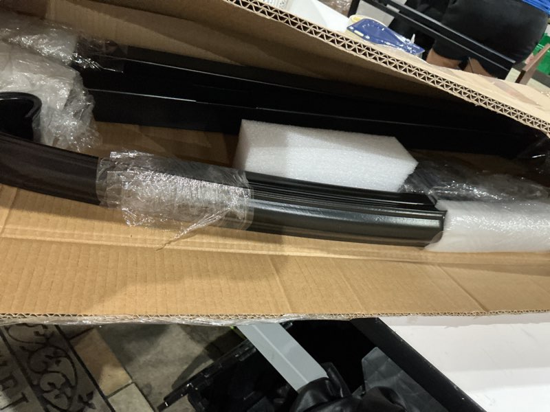 Condition photo showing As Is for vevor handrails for outdoor steps 1-2 step railings wrought iron handrail stair railings for steps black