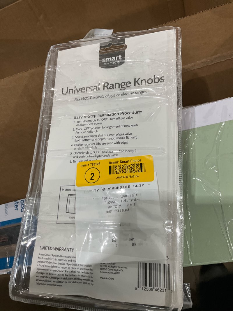 smart choice universal gas and electric range knob kit ( black