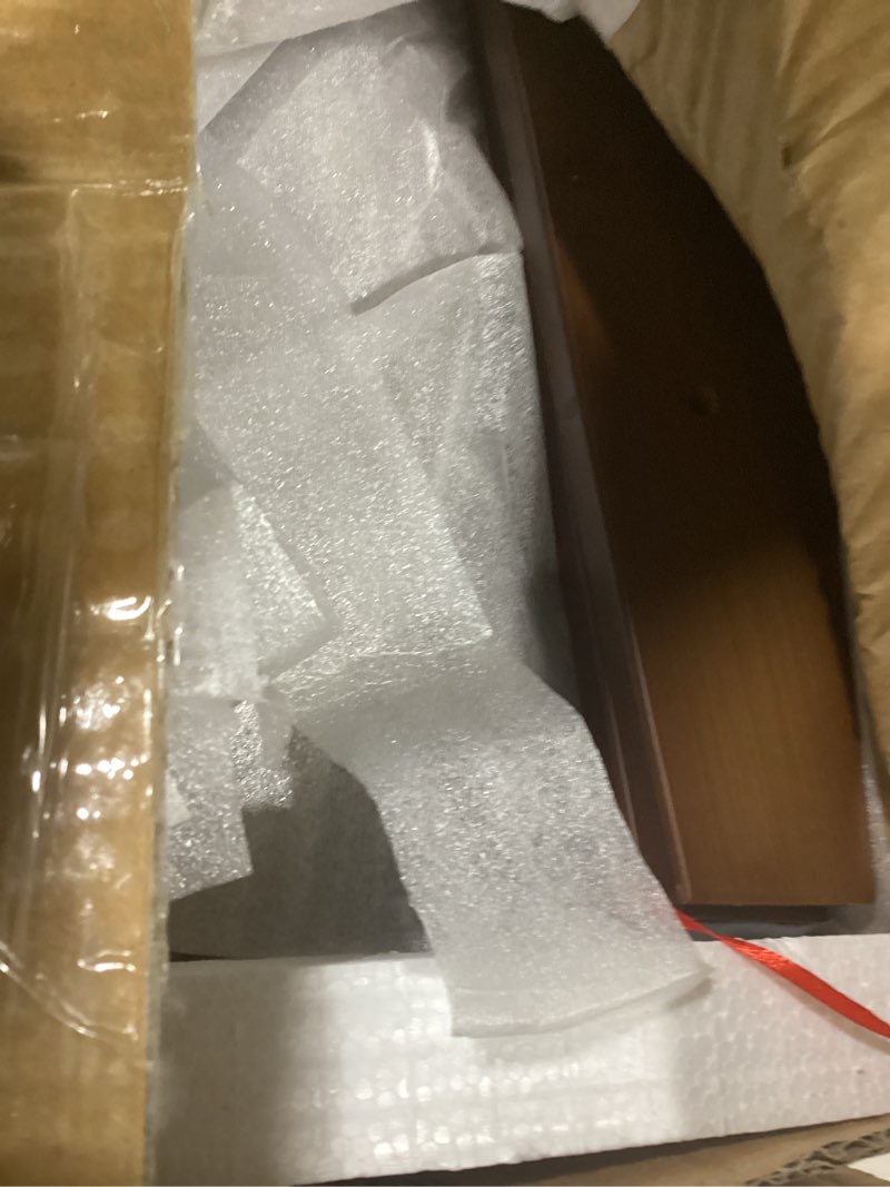 Condition photo showing Good Condition for Maydear Bamboo Ladder Shelf Bookcase, 4-Tier Leaning Bookshelf Free Standing Organizer Storage Shelves for Living Room, Bedroom, Kitchen, Home Office, Balcony (Walnut) 4 Tier Walnut