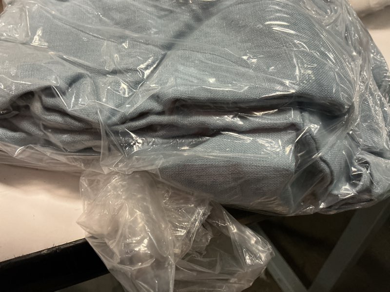 Condition photo showing Good Condition for quince european linen true blackout curtain, 48x84, chambray