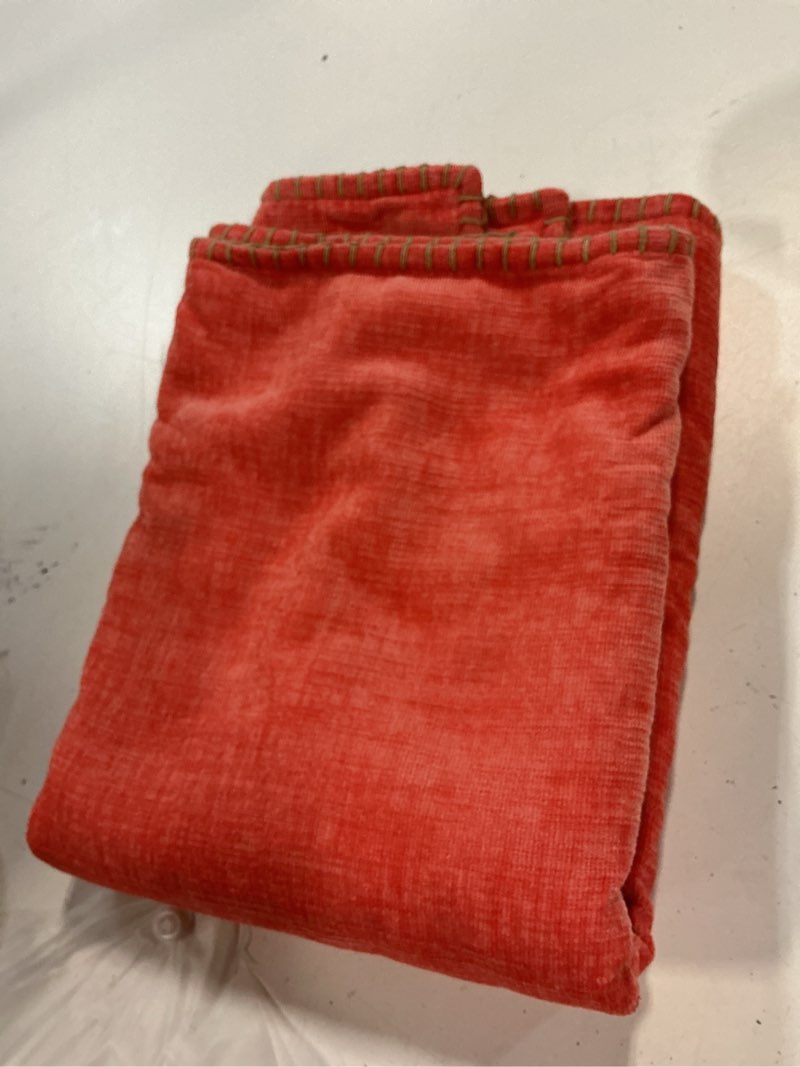Condition photo showing New/Like New for calitime throw pillow covers decorative 22 x 22 inches pack of 2 cotton thread stitching edges solid dyed soft chenille cushion cases for couch sofa bed living room farmhouse living coral living coral 22" x 22" (pack of 2)