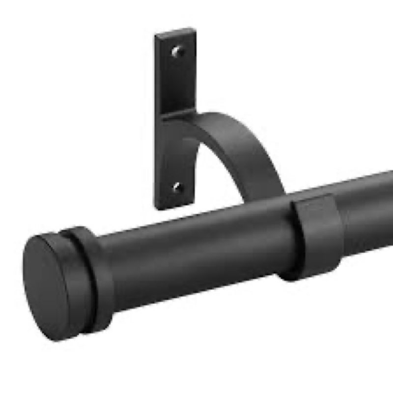 modern curtain rods, 1inch diameter decorative single window rod telescoping 28-48 inch adjustable d