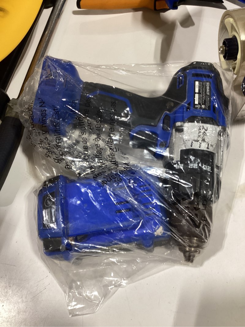 Condition photo showing As Is for kobalt 24-volt 1/2-in keyless brushless cordless drill
