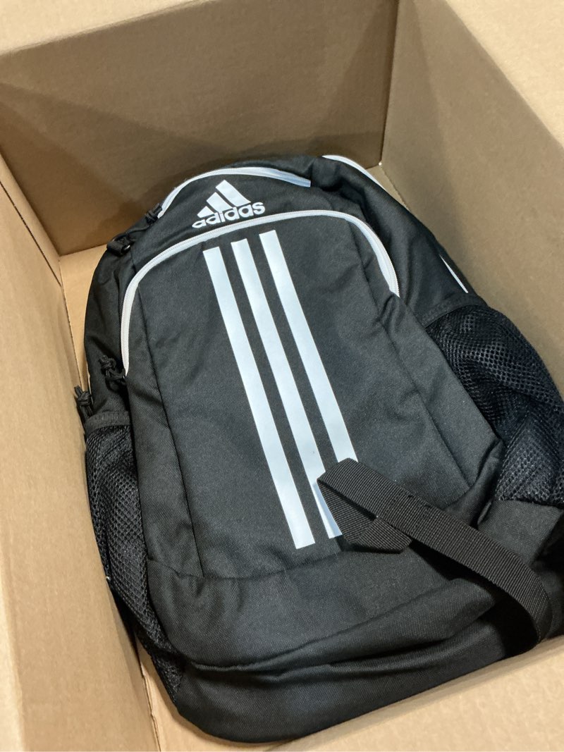 Condition photo showing Good Condition for adidas creator school backpack for girls & boys — durable bookbag osfa black/white