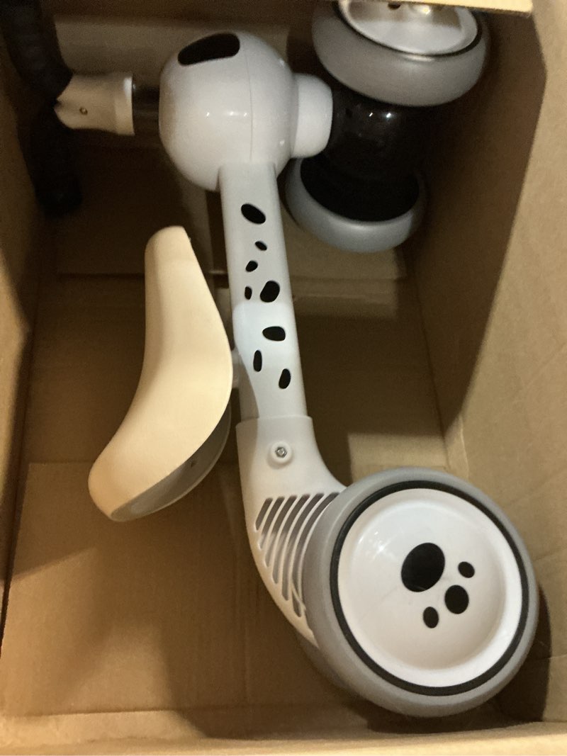 Condition photo showing As Is for ygjt baby balance bike toys for 1 year old, birthday gifts for boys and girls, silent wheels & non-pedal baby walker riding toys for 10-36 months toddlers, kids first bike gifts spotty dog dalmatian