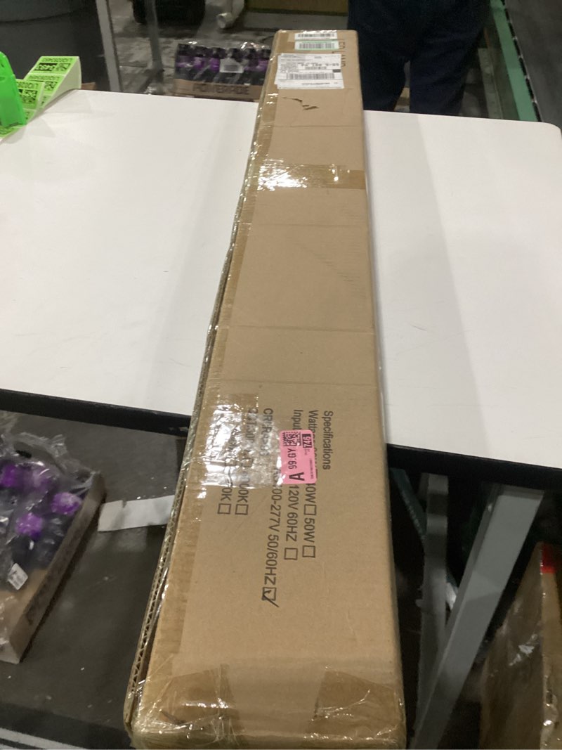 Condition photo showing As Is for ANTLUX 4FT LED Flush Mount Puff Lights, 40W 4500LM, 4000K Neutral White, 48 Inch Linear LED Kitchen Ceiling Lighting Fixtures for Laundry, Craft Room, Fluorescent Light Replacement 4000K 40W