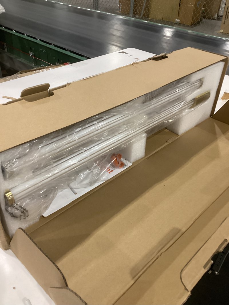 Condition photo showing New/Like New for Dimmable LED Bathroom Vanity Lights Hardwired 360° Full Lighting Bathroom Light Fixtures Over Mirror Vanity Light Bar Modern Wall Sconce Warm Light for Bedroom Living Room - Gold, 39 inch 39 inch Gold