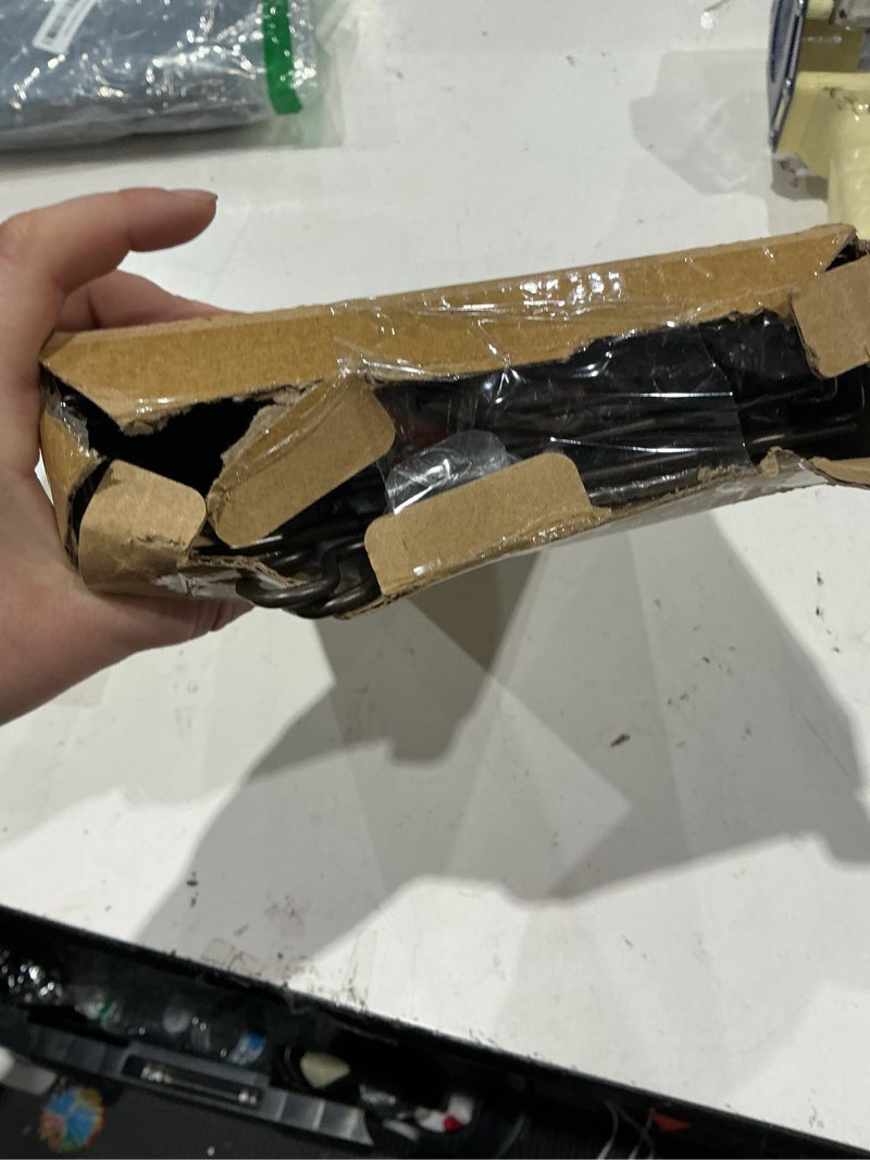 Condition photo showing Good Condition for mudeela pots and pans organizer under cabinet, expandable pan lids organizers inside cabinet with 12 adjustable dividers, kitchen storage organization pot holder cookie sheet, cutting board organizer 12 dividers-bronze