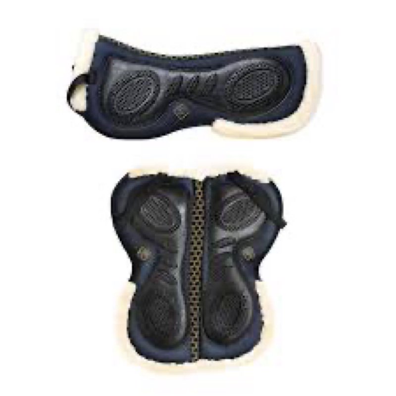Kavallerie 3D Air-Mesh Fleece Half Pad, Dark Blue, for Impact Protection & Therapeutic Gel Padding, 