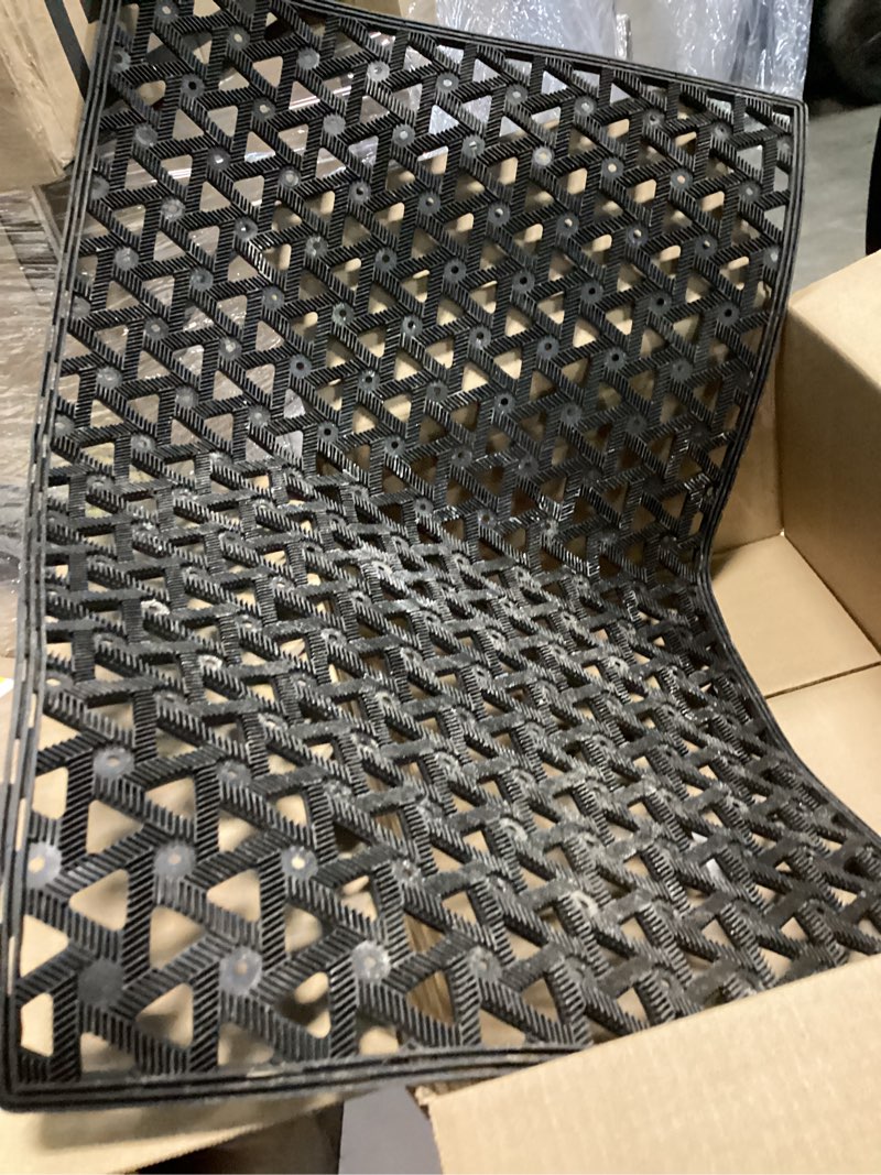 Condition photo showing As Is for (Similar) DII Rubber Doormats Collection All Weather, 18x30, Lattice