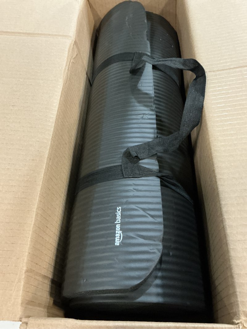 Condition photo showing Good Condition for amazon basics extra thick exercise yoga mat with carrying strap black 1/2 inch