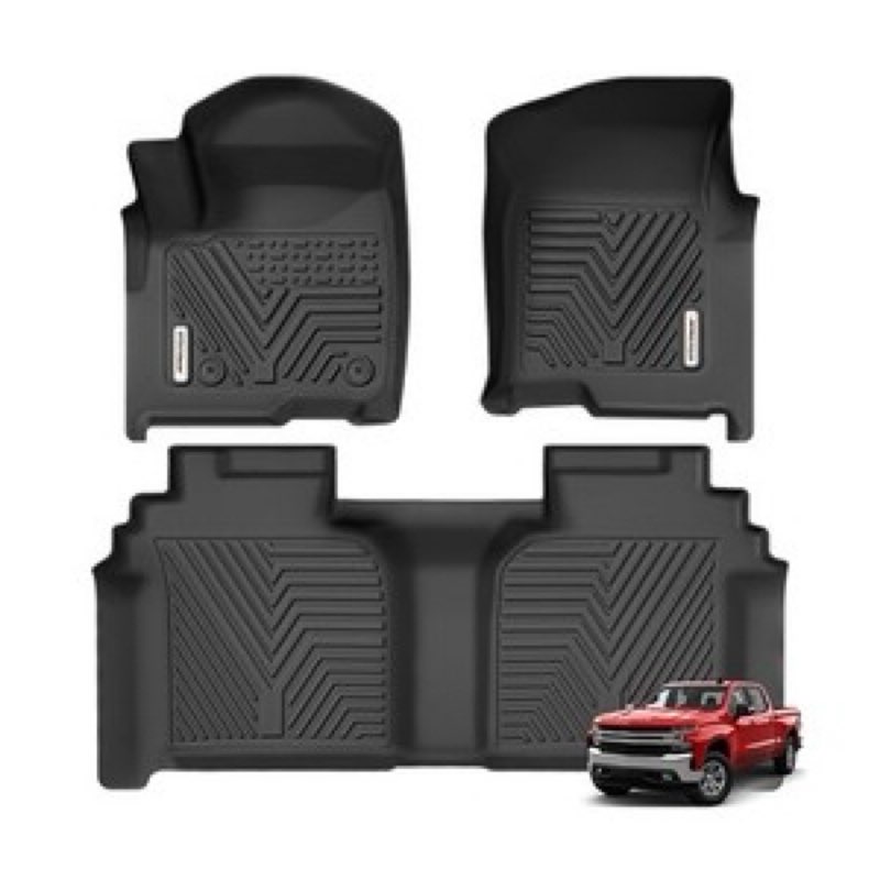 yitamotor floor mats for 2019-2026 chevrolet silverado/gmc sierra 1500 & 2020...