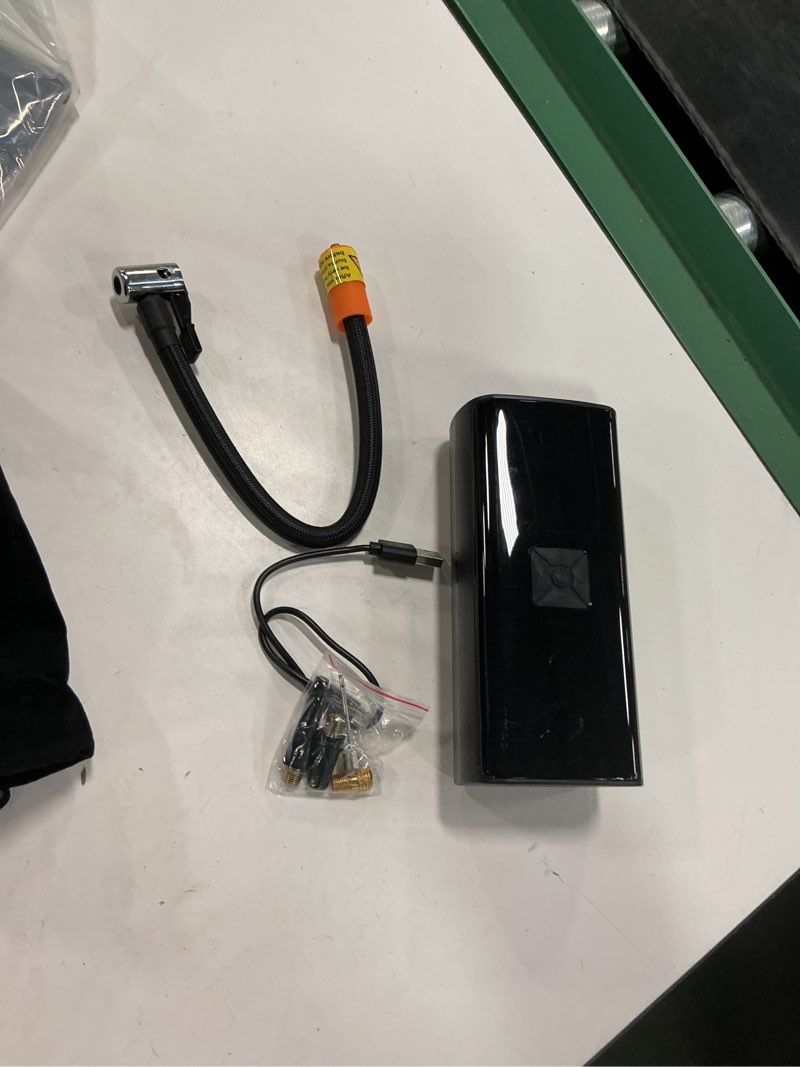 Condition photo showing Good Condition for Tire Inflator Portable Air Compressor, 2X Faster Inflation Portable Air Pump with Digital Pressure Gauge & LED Light, 150PSI Tire Pump for Car, Motorcycle, Bicycle, Ball and More Carbon Black