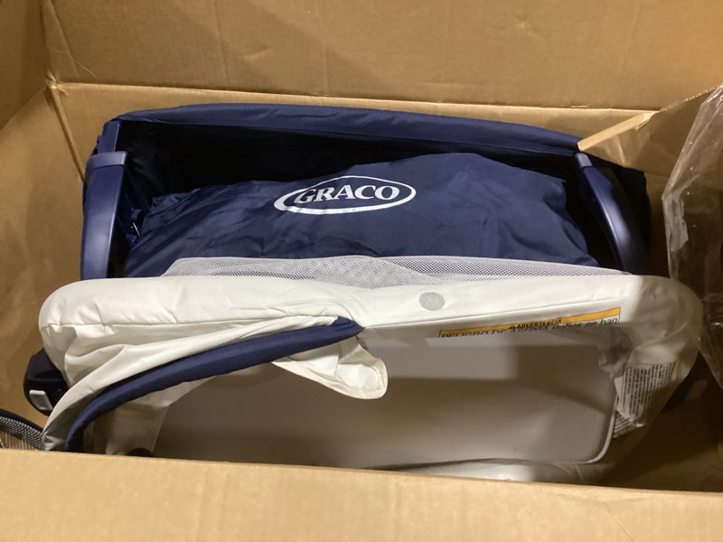 Condition photo showing As Is for Graco Pack ’n Play Quick Connect Playard, Portable Bassinet with Carry Handle, Full?Size Infant Bassinet, Diaper Changer, Alex