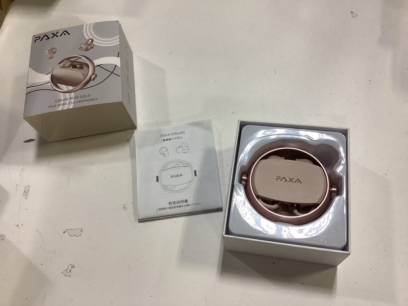 Condition photo showing Good Condition for paxa 3 in 1 ctbuds stylish jewelry-style clip on open ear headphones wireless earbuds, instant earring mode, ultra-long 140h play, bluetooth 6.0, all-day wear for work fitness daily use, rose gold g-rose gold-butterfly earring