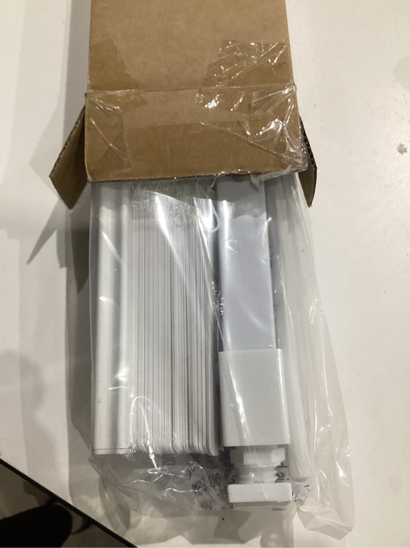 Condition photo showing Good Condition for lazblinds no tools no drill 1" vinyl mini blinds, cordless blinds for windows, light filtering horizontal window blinds & shades, 24" w x 64" h, white cordless-white 24" w x 64" h