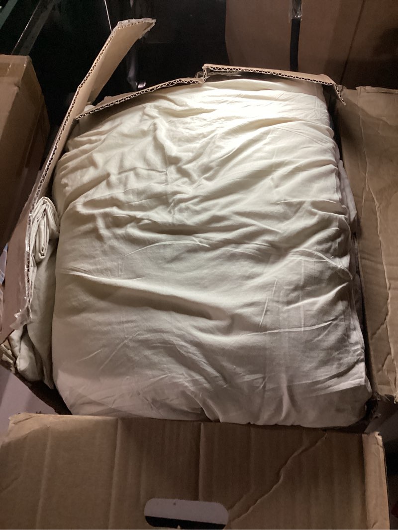 Condition photo showing As Is for Bedsure Super King Plus Size Comforter Set, Beige Soft Prewashed Bedding for All Seasons, 3 Pieces GentleSoft™ Bed Set, 1 Lightweight Comforter (128"x120") and 2 Pillowcases (20"x36") Super King Plus(128"x120") 01 - Beige
